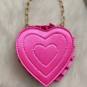 mini pink heart bag